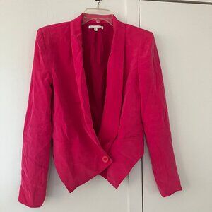 Rebecca Minkoff Hot Pink Blazer sz 4 100% silk